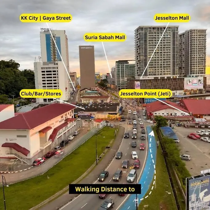 Daire Jq Tower 2-Facing Sea-Bay & City High Floor Kota Kinabalu Malezya